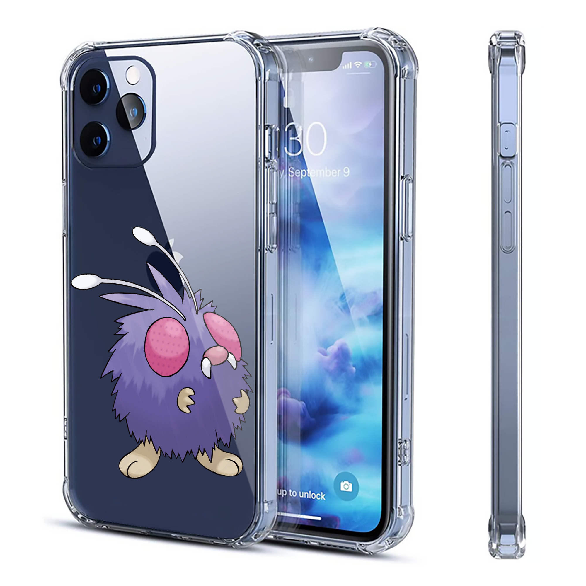 （画像用） ポケットモンスター Pokémon 【iPhone 12シリーズ対応】透明スマホケース（クリアソフトケース）